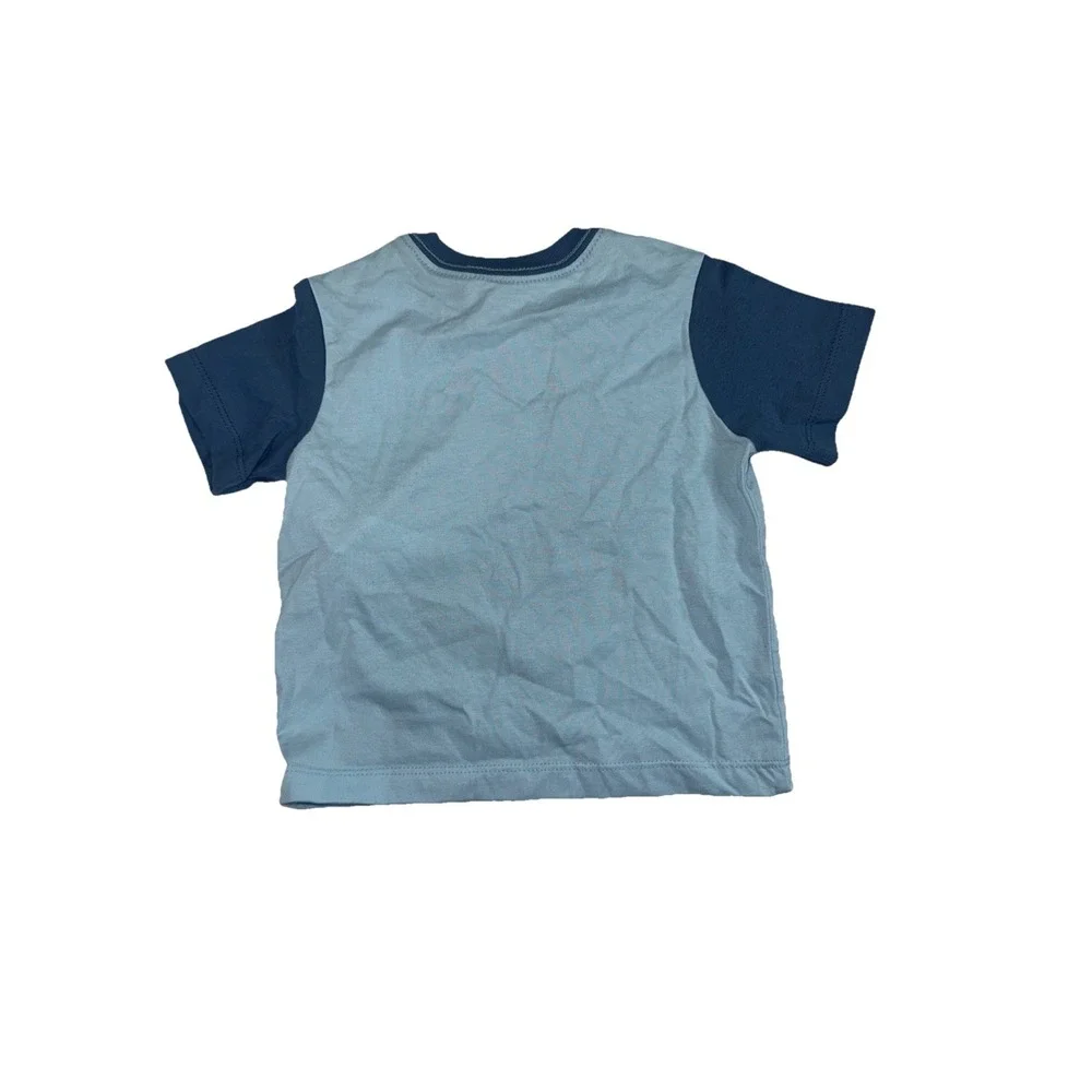 Patagonia Baby Organic Cotton Blue Graphic‎ Logo T-shirt Size 3-6 Months NWOT